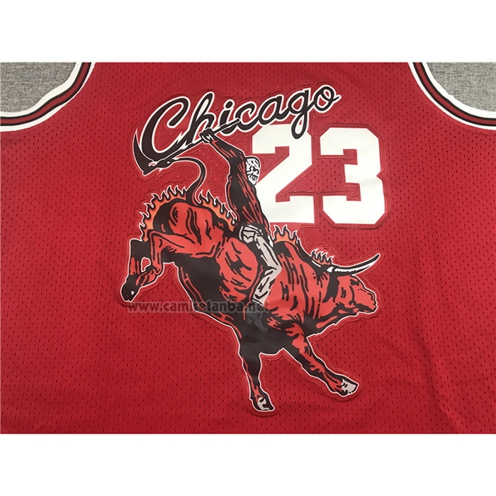 Camiseta Chicago Bulls Michael Jordan #23 Juic Wrld X BR Rojo